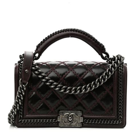 fashionphile chanel boy handle ruthenium|CHANEL Goatskin Quilted Medium Boy Handle Flap Black.